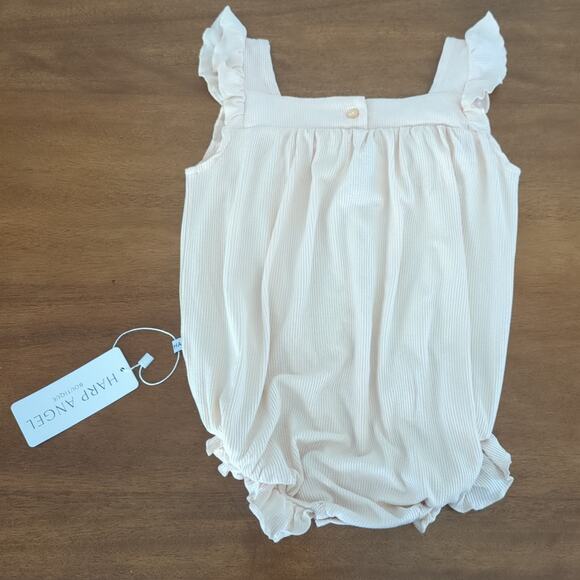 NWT Harp Angel Boutique bamboo baby bubble ruffle romper size 12-24M  NEW WT - Picture 4 of 6